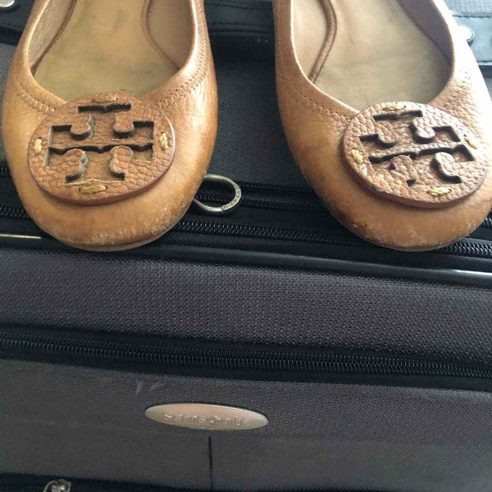 Tory Burch Tan Leather Ballet Flats